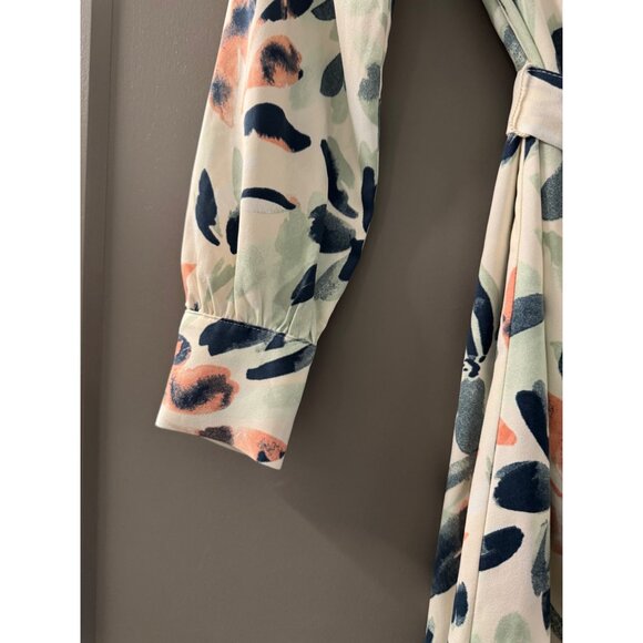 Floral Button-Down Belted Shirt Dress - XS - A New Day - Lightweight Fabric - Picture 5 of 7